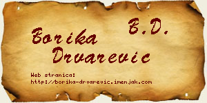 Borika Drvarević vizit kartica
